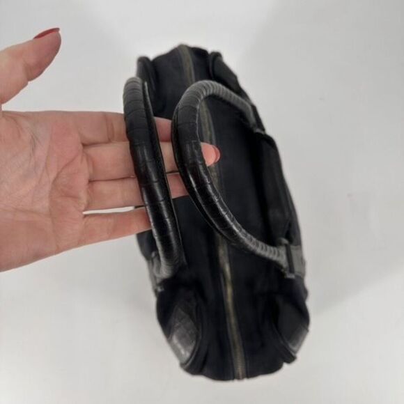 Paul Smith Women's Cotton Leather‎ Trim Double Handle Tote Shoulder Bag Black - Picture 16 of 16